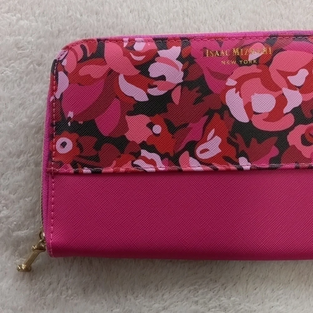 Isaac Mizrahi Floral Travel Makeup Brush Organizer Cosmetic Case